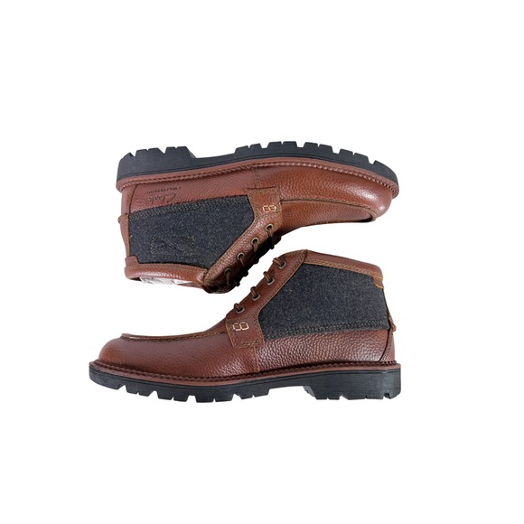 Clarks Men's Maplewalk Moc Waterproof Boots Tumbled Tan Gray Size 9.5 - Picture 7 of 12